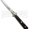 AGA Campolin 10" Italian Frosolone Picklock Ebony Automatic Knife - Bayonet