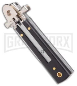 Automatic Knives Shop -Automatic Knives Shop AGA 6in LL Ebony Wood Auto Cross Bolsters Satin BHQ 177247 jr spine large