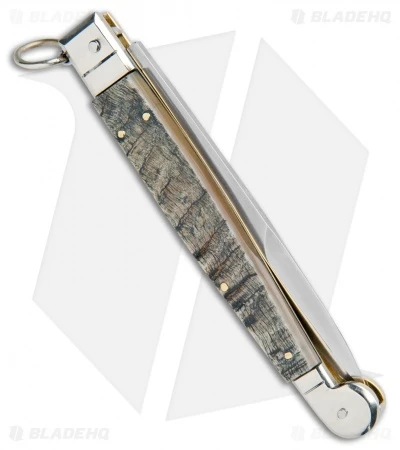 AGA Campolin 9" Sicilian Ring Pull Automatic Ram Horn (4.1" Satin Bayo) 3 AGA Campolin 9" Sicilian Ring Pull Automatic Ram Horn (4.1" Satin Bayo) - Image 3