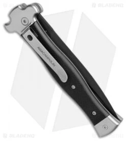 AGA Campolin Zero Dagger Leverlock Automatic Knife Black G-10 (3.75" Black) -Automatic Knives Shop AGA Campoliln Zero Dagger LL Black G 10 Black AGA01N ND BHQ 72185 jr side