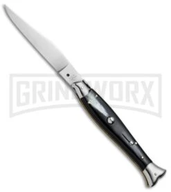AGA Campolin 10" Brazil Horn Fishtail Picklock Automatic Knife - Polish Plain