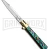 AGA Campolin 10" Abalone Frosolone Stiletto Automatic Knife - Bayonet