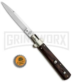 AGA Campolin 10" Cocobolo Frosolone Stiletto Automatic Knife - Bayonet -Automatic Knives Shop AGA Campolin 10in Frosolone Bayo Stiletto Cocobolo Polish BP 28944 jr bottlecap large