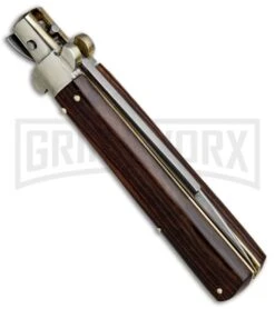 AGA Campolin 10" Cocobolo Frosolone Stiletto Automatic Knife - Bayonet -Automatic Knives Shop AGA Campolin 10in Frosolone Bayo Stiletto Cocobolo Polish BP 28944 jr side large