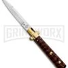 AGA Campolin 10" Snakewood Frosolone Stiletto Automatic Knife - Bayonet
