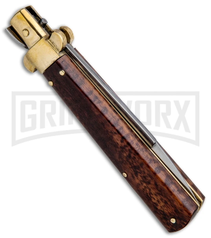 AGA Campolin 10" Snakewood Frosolone Stiletto Automatic Knife - Bayonet 3 AGA Campolin 10" Snakewood Frosolone Stiletto Automatic Knife - Bayonet - Image 3
