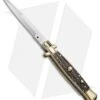AGA Campolin 10" Italian Stiletto Picklock Automatic Brass/Stag (4.5" Bayonet)