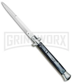 AGA Campolin 11" 2017 Italian Picklock Dark Horn Automatic Knife - Bayonet
