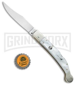 AGA Campolin Sahara Pearlex Italian Stiletto Automatic Knife - Mirror Plain 7 AGA Campolin Sahara Pearlex Italian Stiletto Automatic Knife - Mirror Plain -Automatic Knives Shop AGA Campolin 9in Sahara Italian Stiletto LB Pearlex Mirror BHQ 74049 jr bottlecap large