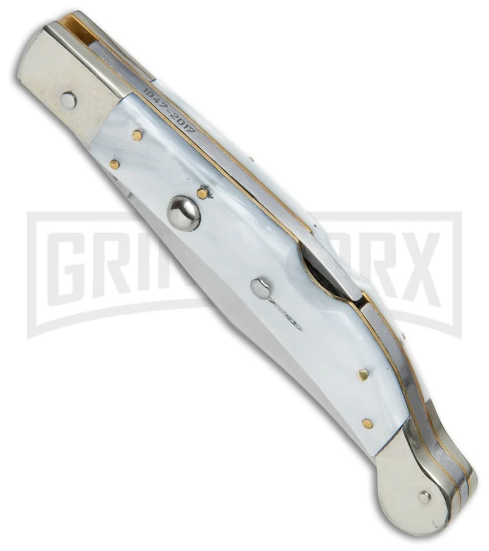 AGA Campolin Sahara Pearlex Italian Stiletto Automatic Knife - Mirror Plain 2 AGA Campolin Sahara Pearlex Italian Stiletto Automatic Knife - Mirror Plain - Image 2