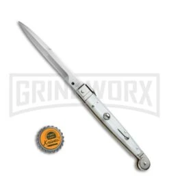 A.G.A. Campolin 9" Sicilian White Pearlex Picklock Automatic Knife - Bayonet 7 A.G.A. Campolin 9" Sicilian White Pearlex Picklock Automatic Knife - Bayonet -Automatic Knives Shop AGA Campolin 9in Sicilian White Pearlex Picklock Bayo BP 19446 jr bottlecap large