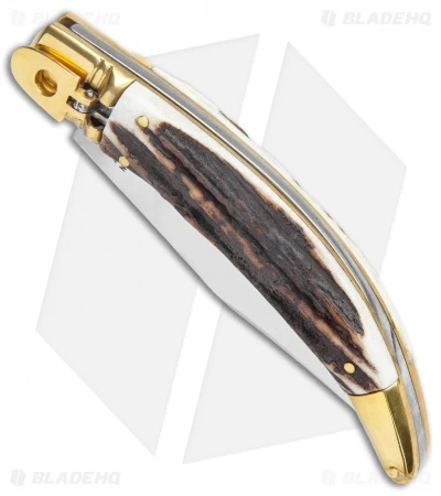 AGA Campolin Diana Lever Lock Automatic Brass Stag Horn (3.75" Satin) 2 AGA Campolin Diana Lever Lock Automatic Brass Stag Horn (3.75" Satin) - Image 2