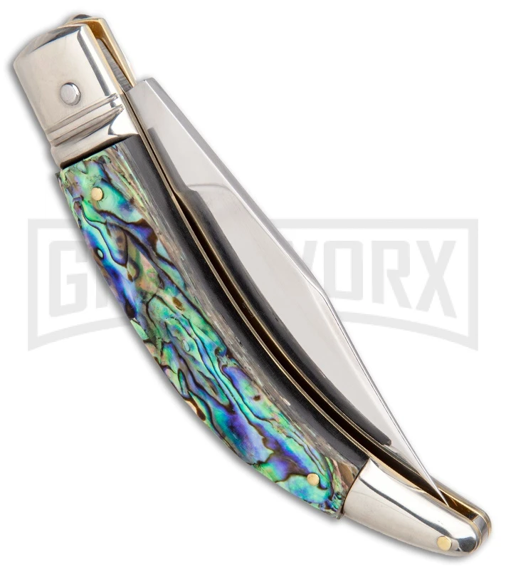 AGA Campolin Diana Abalone Lever Lock Automatic Knife - Polished Plain 2 AGA Campolin Diana Abalone Lever Lock Automatic Knife - Polished Plain - Image 2