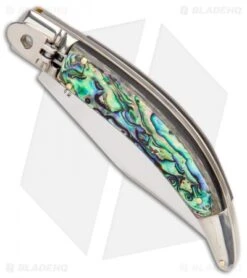 AGA Campolin Diana Lever Lock Automatic Knife Abalone (3.625" Polished) -Automatic Knives Shop AGA Campolin Diana Lever Lock Abalone Satin BHQ 87410 er spine