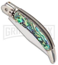 AGA Campolin Diana Abalone Lever Lock Automatic Knife - Polished Plain 6 AGA Campolin Diana Abalone Lever Lock Automatic Knife - Polished Plain -Automatic Knives Shop AGA Campolin Diana Lever Lock Abalone Satin BHQ 87410 er spine large