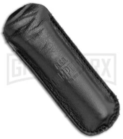 AGA Campolin Baron Dark Horn Automatic Knife - Satin Plain -Automatic Knives Shop AGA Campolin LL Auto Dark Horn Satin BHQ 117069 jr sheath large