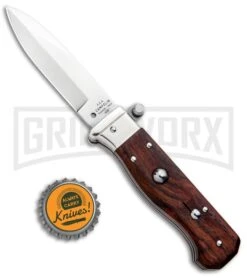 AGA Campolin Piccolo Cocobolo Italian Automatic Knife - Satin Plain -Automatic Knives Shop AGA Campolin Piccolo Italian Stiletto Auto Cococbolo Satin BHQ 92867 jr bottlecap large