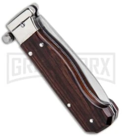 AGA Campolin Piccolo Cocobolo Italian Automatic Knife - Satin Plain -Automatic Knives Shop AGA Campolin Piccolo Italian Stiletto Auto Cococbolo Satin BHQ 92867 jr side large