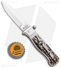 AGA Campolin Piccolo Italian Stiletto Automatic Knife Stag (2.8" Satin) 7 AGA Campolin Piccolo Italian Stiletto Automatic Knife Stag (2.8" Satin) -Automatic Knives Shop AGA Campolin Piccolo Italian Stiletto Auto Stag Satin BHQ 94619 jr bottlecap