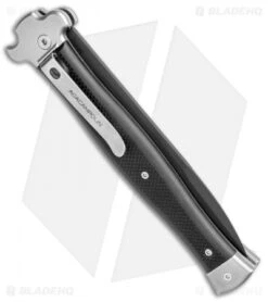 AGA Campolin Zero+ Italian Leverlock Automatic Knife Black G-10 (4.25" Black)2.0 -Automatic Knives Shop AGA Campolin Zero Bayo LL Auto Black G 10 Black BHQ 105435 jr side