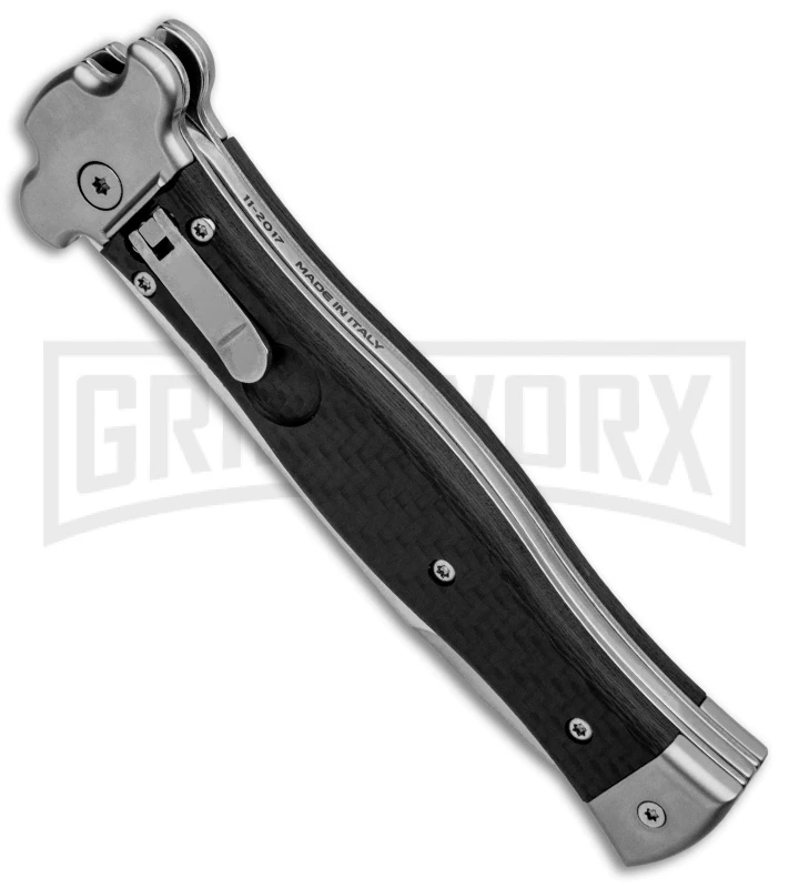 AGA Campolin Zero Carbon Fiber Leverlock Automatic Knife - Bayo Satin Plain 2 AGA Campolin Zero Carbon Fiber Leverlock Automatic Knife - Bayo Satin Plain - Image 2