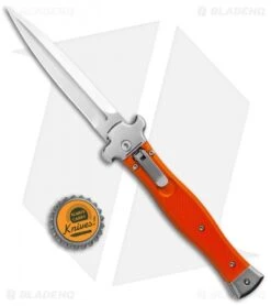 AGA Campolin Zero Dagger Leverlock Automatic Knife Orange G-10 (3.75" Satin) -Automatic Knives Shop AGA Campolin Zero Dagger Leverlock Auto Orange G 10 Satin AGA01O SD BHQ 94617 jr bottlecap