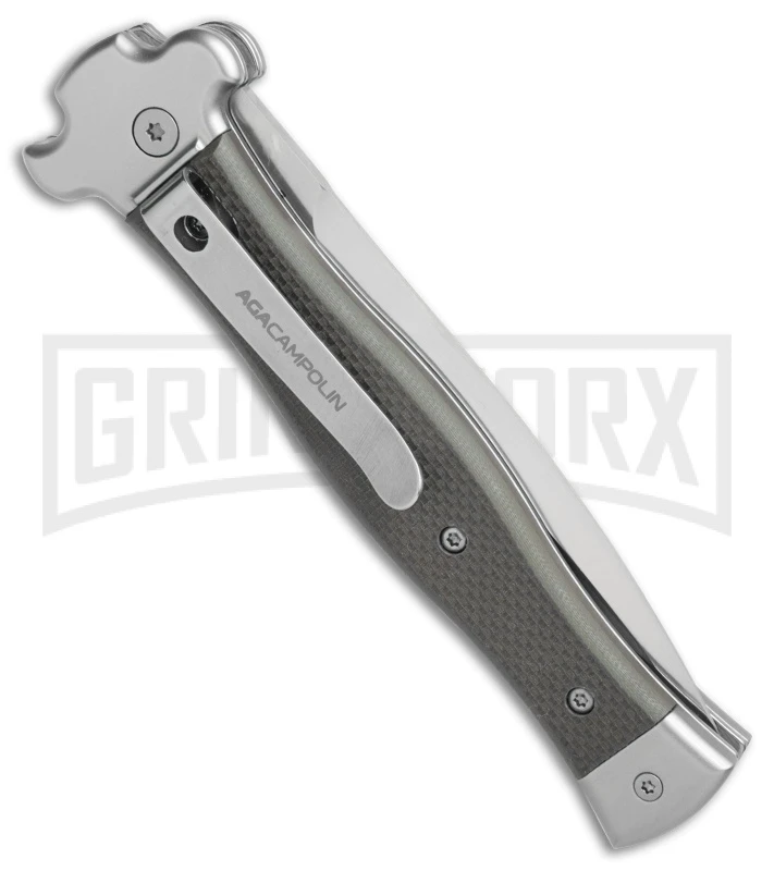 AGA Campolin Zero Green G-10 Leverlock Automatic Knife - Dagger Satin Plain 2 AGA Campolin Zero Green G-10 Leverlock Automatic Knife - Dagger Satin Plain - Image 2