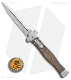 AGA Campolin Zero Dagger Leverlock Automatic Knife Brown G-10 (3.75" Satin) 7 AGA Campolin Zero Dagger Leverlock Automatic Knife Brown G-10 (3.75" Satin) -Automatic Knives Shop AGA Campolin Zero Dagger leverlock brown G10 satin BHQ 74942 er bottlecap