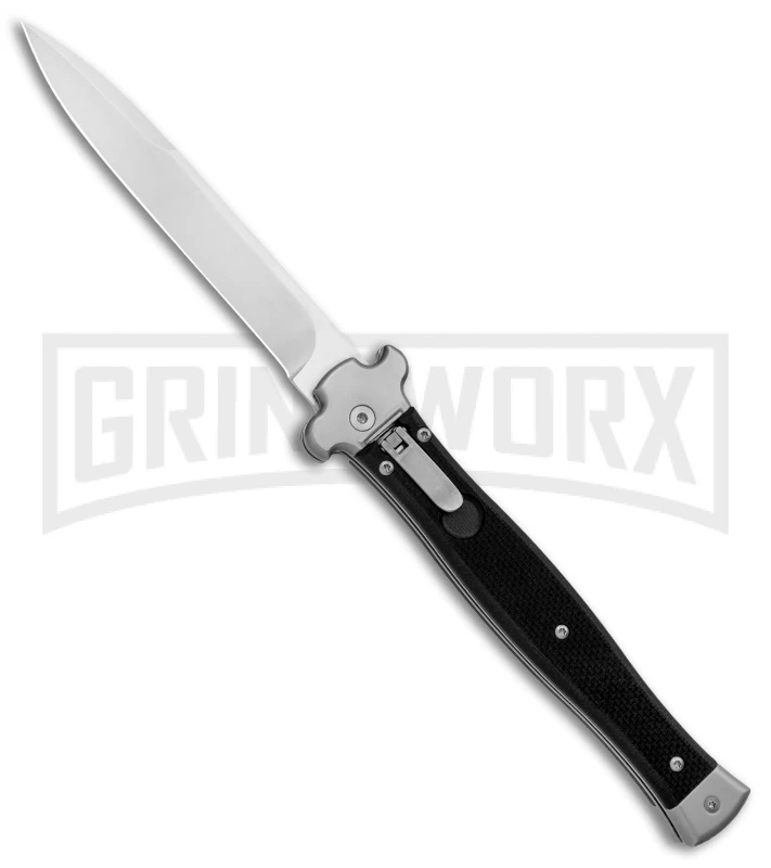 AGA Campolin Zero+ Italian Leverlock Automatic Knife Black G-10 - Bayonet Plain 1 AGA Campolin Zero+ Italian Leverlock Automatic Knife Black G-10 - Bayonet Plain
