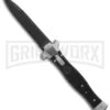 AGA Campolin Zero Black G-10 Leverlock Automatic Knife - Bayonet Black Plain