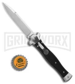 AGA Campolin Zero Black G-10 Leverlock Automatic Knife - Bayonet SW Plain -Automatic Knives Shop AGA Campolin Zero Italian LL Black G 10 Satin AGA01N SWB BHQ 74949 jr bottlecap large