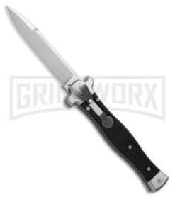 AGA Campolin Zero Black G-10 Leverlock Automatic Knife - Bayonet SW Plain