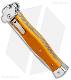 AGA Campolin Zero Italian Leverlock Automatic Knife Orange Al (3.75" Tumbled) -Automatic Knives Shop AGA Campolin Zero Italian LL Orange Aluminum Tumbled AGA01ALO LB BHQ 97990 jr spine