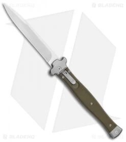 AGA Campolin Zero Bayonet Leverlock Automatic Green G-10 (4.5" Satin)