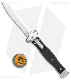 AGA Campolin Zero Reverse Tanto Leverlock Auto Knife Smooth Black G-10 (3.75") -Automatic Knives Shop AGA Campolin Zero Reverse Tanto LL Black G 10 Satin BHQ 117113 jr bottlecap