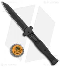 AGA Campolin Zero Reverse Tanto Leverlock SWAT G-10 (3.75" Black) AGA01SWAT-T -Automatic Knives Shop AGA Campolin Zero Reverse Tanto LL SWAT G 10 Black BHQ 117007 jr bottlecap