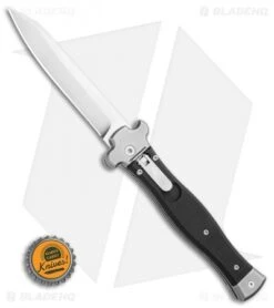 AGA Campolin Zero Reverse Tanto Leverlock Auto Textured Black G10 (3.75" Satin) -Automatic Knives Shop AGA Campolin Zero Reverse Tanto Leverlock Automatic Black G 10 3.75 Satin AGA01N ST BHQ 116874 LS Bottlecap