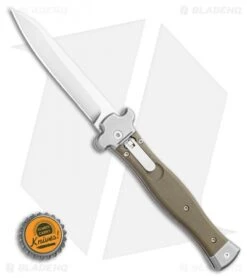 AGA Campolin Zero Reverse Tanto Leverlock Automatic Green G-10 (4" Satin) -Automatic Knives Shop AGA Campolin Zero Reverse Tanto Leverlock Automatic Green G 10 3.75 Satin AGA01V ST BHQ 116873 LS Bottlecap