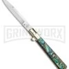 AGA Campolin 11" Frosolone Abalone Stiletto Automatic Knife - Bayonet