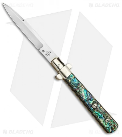 AGA Campolin 11" Frosolone Bayonet Stiletto Automatic Knife Abalone (5" Satin) 1 AGA Campolin 11" Frosolone Bayonet Stiletto Automatic Knife Abalone (5" Satin)