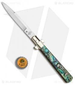 AGA Campolin 11" Frosolone Bayonet Stiletto Automatic Knife Abalone (5" Satin) 9 AGA Campolin 11" Frosolone Bayonet Stiletto Automatic Knife Abalone (5" Satin) -Automatic Knives Shop AGA Frosolone Abalonel 11in Bayo BP 29299 jr bottlecap 2