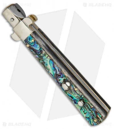 AGA Campolin 11" Frosolone Bayonet Stiletto Automatic Knife Abalone (5" Satin) 2 AGA Campolin 11" Frosolone Bayonet Stiletto Automatic Knife Abalone (5" Satin) - Image 2
