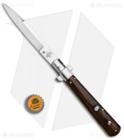 AGA Campolin 11" Frosolone Bayonet Stiletto Automatic Knife Cocobolo (5" Satin) 9 AGA Campolin 11" Frosolone Bayonet Stiletto Automatic Knife Cocobolo (5" Satin) -Automatic Knives Shop AGA Frosolone Cocobolo Nickel 11in Bayo BP 29292 jr bottlecap