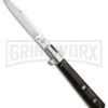 AGA Campolin 11" Frosolone Ebony Stiletto Automatic Knife - Bayonet