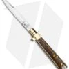 AGA Campolin 11" Frosolone Bayonet Stiletto Auto Knife Stag/Brass (5" Satin)