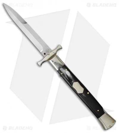 AGA Campolin 13" Bat Swinguard Automatic Dark Horn (5.75" Satin Bayonet) 1 AGA Campolin 13" Bat Swinguard Automatic Dark Horn (5.75" Satin Bayonet)