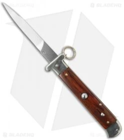 AGA Campolin Francese Ring Pull Automatic Knife Cocobolo (3.75" Satin Flat)