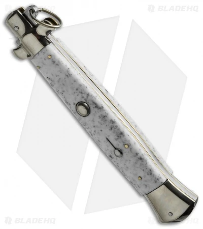 AGA Campolin 15" Ring Pull Automatic Italian Stiletto Marble (7" Satin Bayo) 2 AGA Campolin 15" Ring Pull Automatic Italian Stiletto Marble (7" Satin Bayo) - Image 2