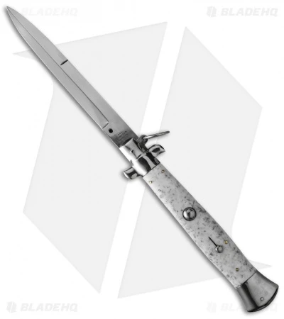 AGA Campolin 15" Ring Pull Automatic Italian Stiletto Marble (7" Satin Bayo) 1 AGA Campolin 15" Ring Pull Automatic Italian Stiletto Marble (7" Satin Bayo)