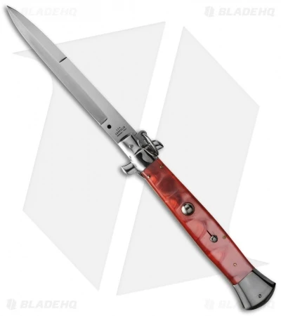AGA Campolin 15" Ring Pull Automatic Italian Stiletto Pink (7" Satin Bayo) 1 AGA Campolin 15" Ring Pull Automatic Italian Stiletto Pink (7" Satin Bayo)